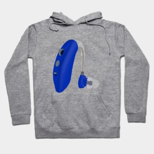 A Blue Hearing Aid Hoodie